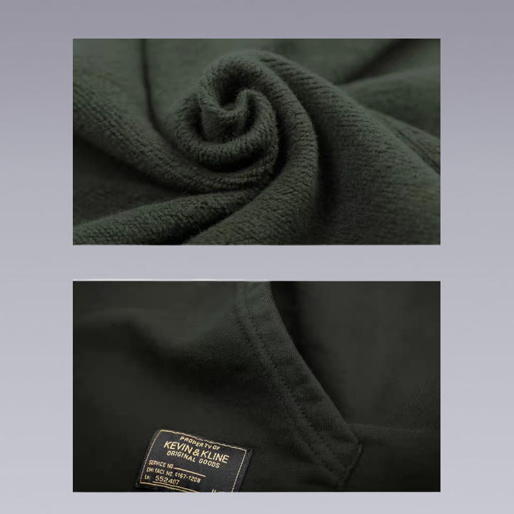 CLOTECH X-11 Techwear green hoodie fiber - Clotechnow