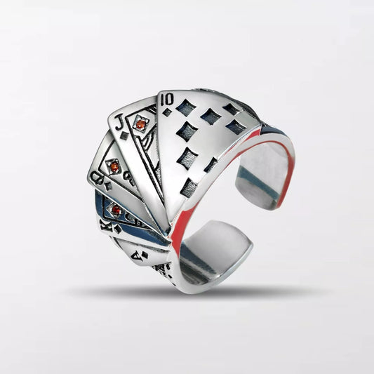 Poker Sterling Silver Ring By Clotechnow Brand - Clotechnow