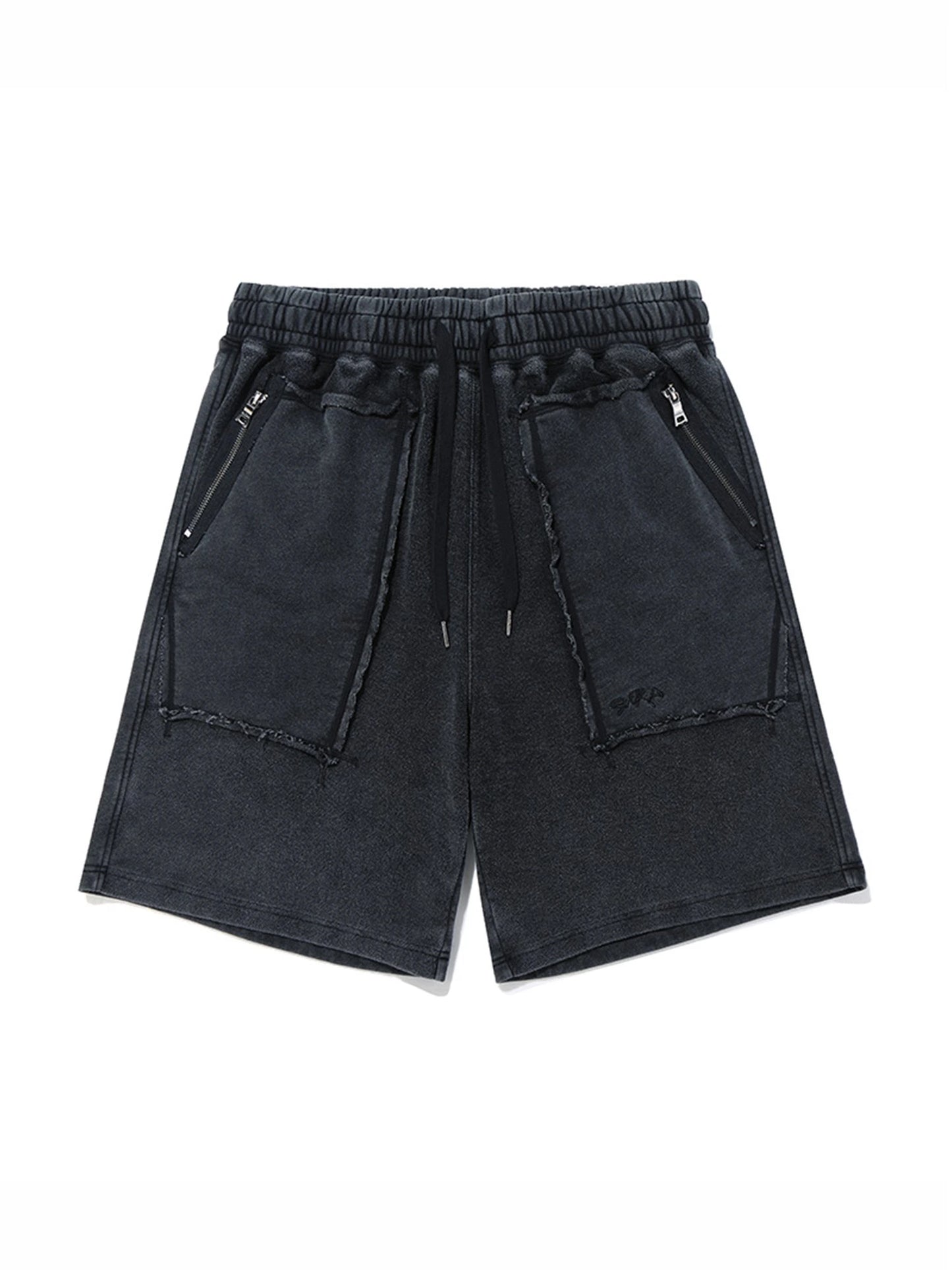 Black Oversized Knit Summer Shorts