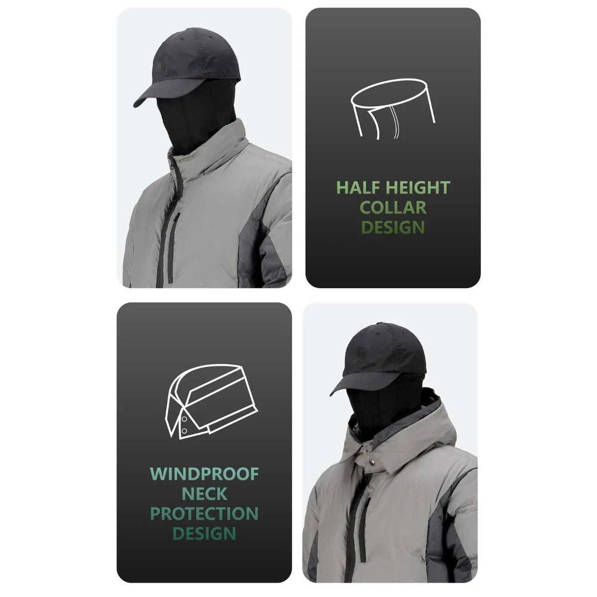 Collar Design, Details of the 0405 Duck Down Jacket - Clotechnow