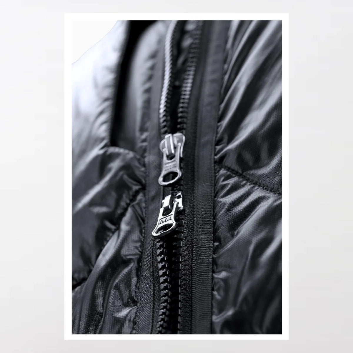 Zipper of The Black Efficient Insulated Techwear Jacket - Clotechnow