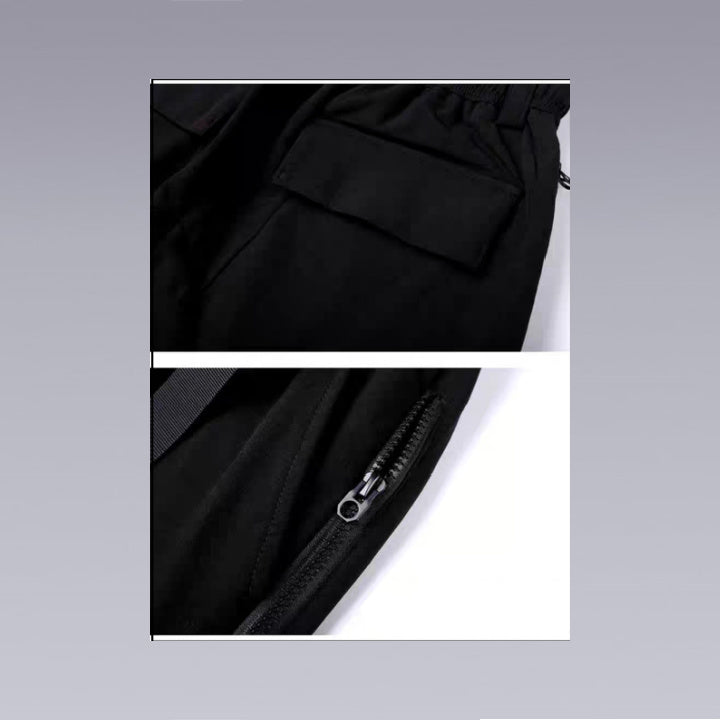 Close-up images of the Tech wear pants shows more details