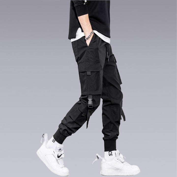 Elvvie -The A-X11 TECHWEAR/STREETWEAR PANTS have a 3D cut pocket for things you need on the go and elastic waistbands to keep them in place. They are comfortable, wear resistant, and wrinkle resistant too!
