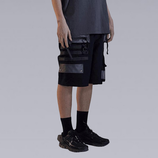 chrrota techwear shorts with multi pockets