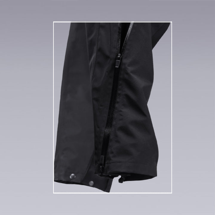 techwear pants overalls in black color