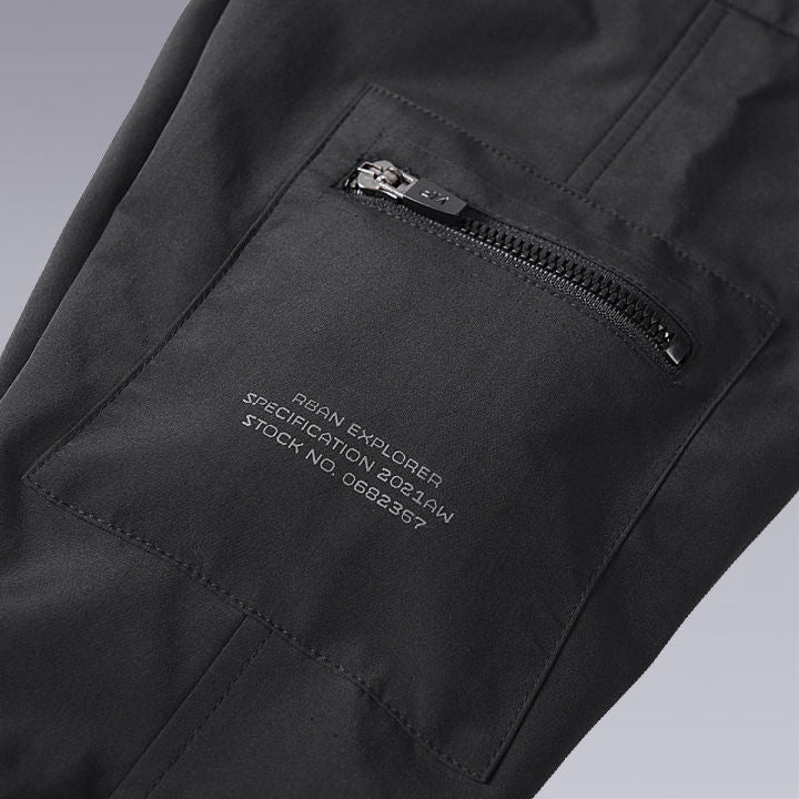 Zip up close up image of The new version of the VIP X-21 TECHNICAL WEAR PANTS Front Side - By Clotechnow