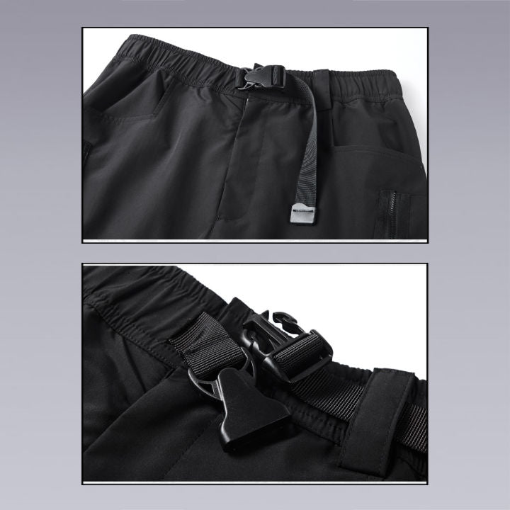 Waist, Belt close up image of The new version of the VIP X-21 TECHNICAL WEAR PANTS Front Side - By Clotechnow
