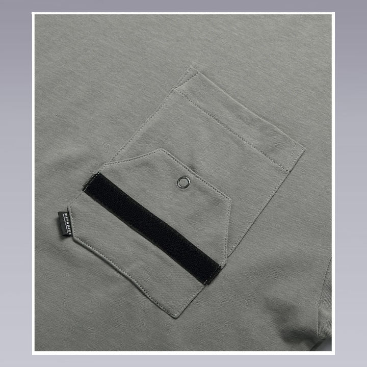 Techwear shirt pocket, 3D cut and designed by clotechnow