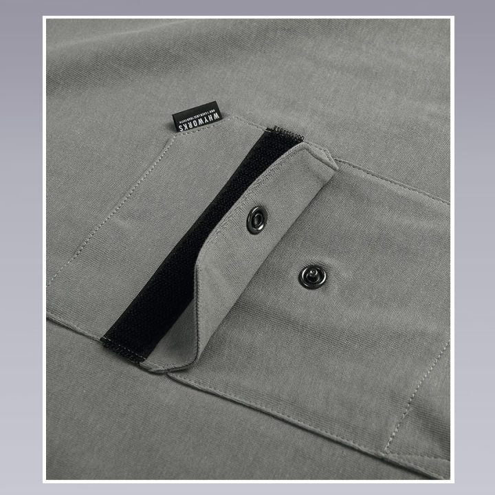 techwear shirt double pocket design by clotechnow