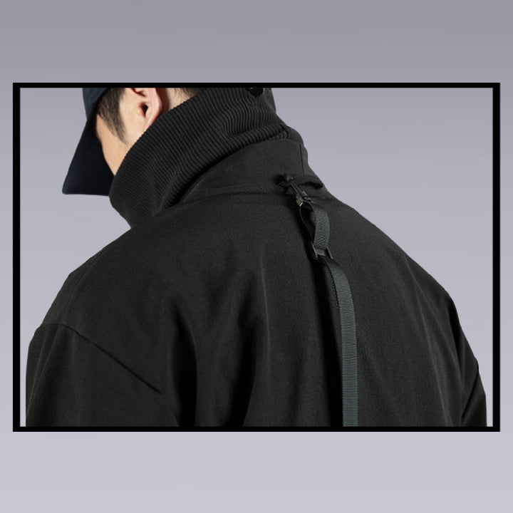 The back belt of the techwear ninja black kimonos