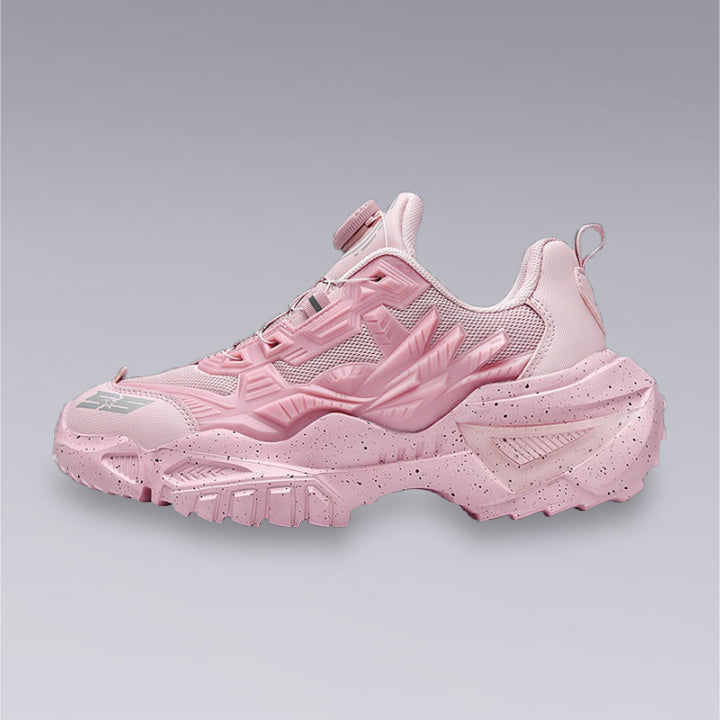 The Pink Cyber Monster Techwear Shoes Display