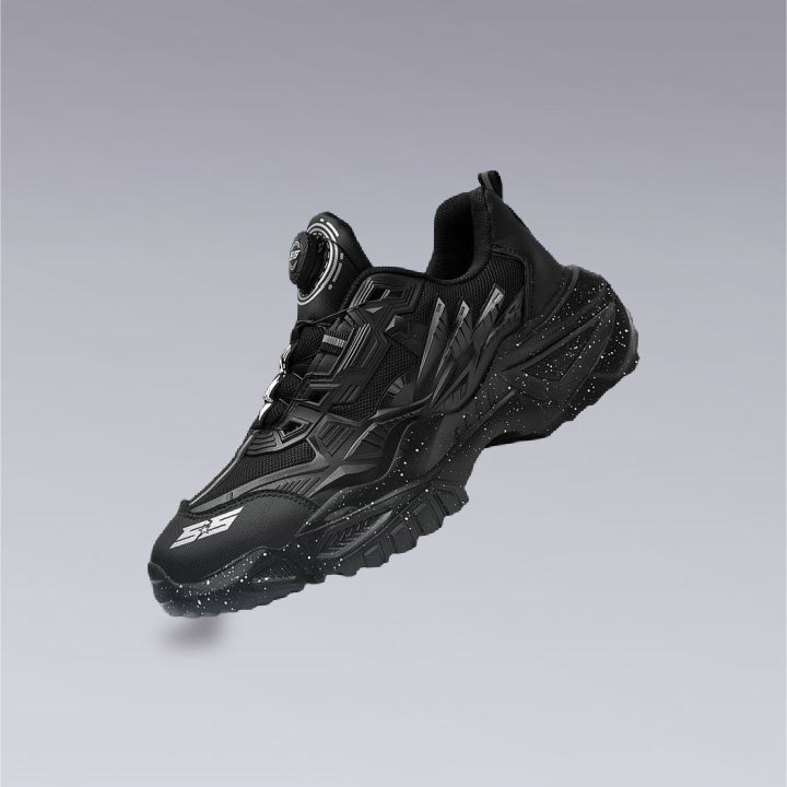 The Black Cyber Monster Techwear Shoes Display