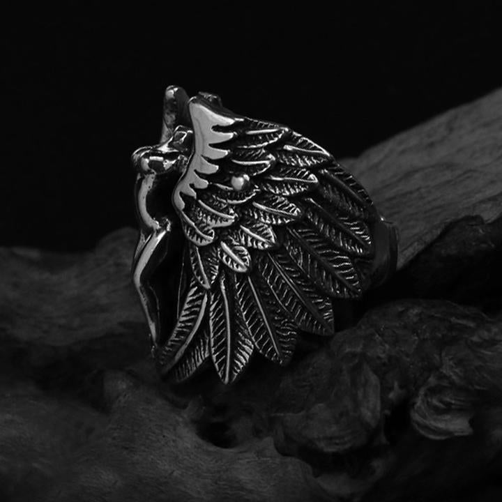 PURE SILVER ANGEL RING - Clotechnow