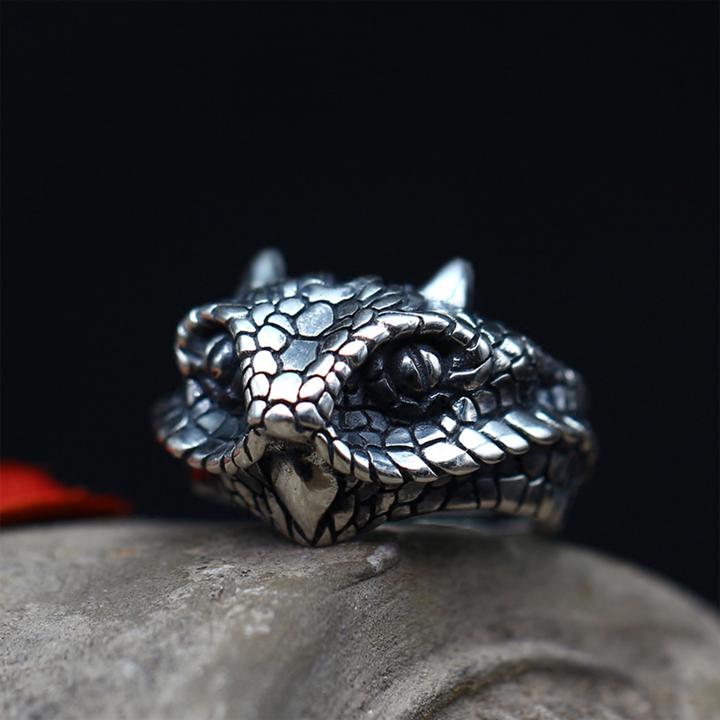 OPHIDIAN PURE SILVER RING - Clotechnow