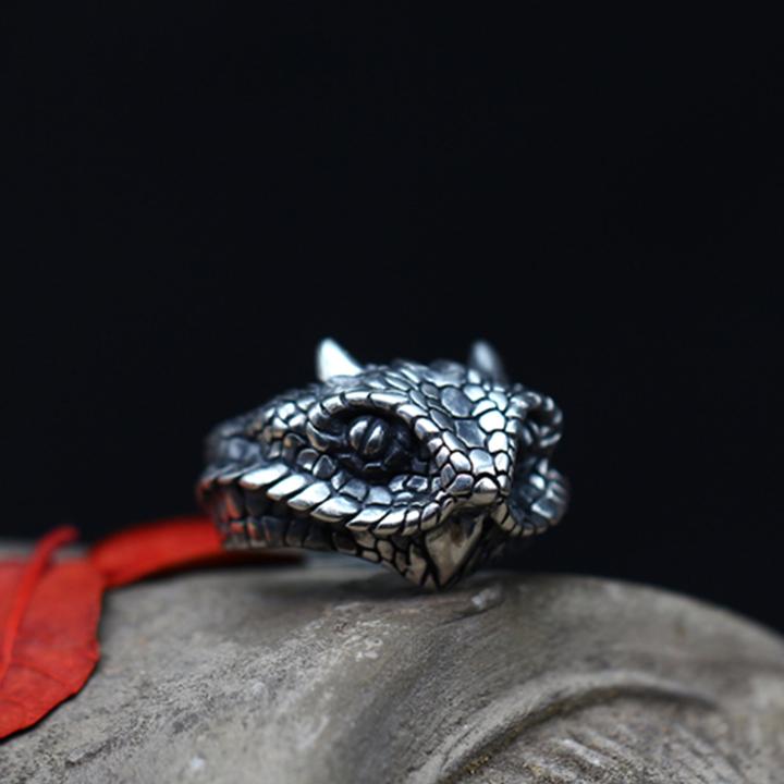 OPHIDIAN PURE SILVER RING - Clotechnow
