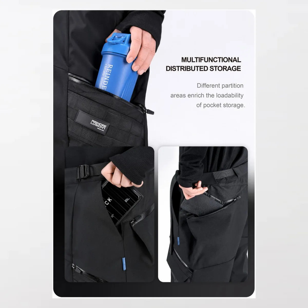 Waterproof Zippered Techwear Pants Details - Clotechnow